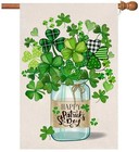  St Patrick s Day Flag shamrock Banner St Patricks 28 X 40 Inch House Flag For 