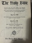 Vintage-the Holy Bible - Pope Leo Xiii 1941 Scripture Douay Bible House