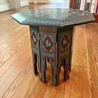 Traditional Burmese Lacquerware Octagonal Folding Tea Table