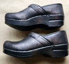 Dansko Professional Black Metallic Womens Clog Shoes Size 38 Us 7 5 8 106470202