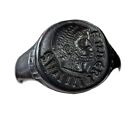 2rd   3rd Century Ad Roman Evagri Vivas  long Live  Bronze Signet Ring Us Size 8 5