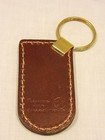 Vintage Burgundy Genuine Leather Renault Keychain Key Chain - New old Stock