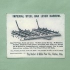 1893 Trade Card Imperial Steel Bar Lever Harrow  Chicago Columbian World s Fair