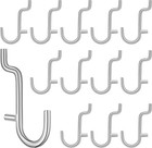 20pcs Metal Pegboard J Hooks Stainless Steel Peg Hooks For Pegboard Assortmen   