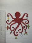 Christmas Needlepoint Canvas  Ornament Octopus  Zweigart 13 Count Handpainted