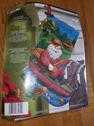 Plaid Bucilla Fishing Santa Felt Applique Christmas Stocking Kit  86139 18 