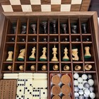 Drueke Chess Ultimate Game Board Wood Walnut Set Hand Carved