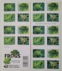 Frogs 2019 Usps Pane Of 20 First Class Letter Stamps
