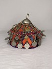 Vintage Handmade Afghan Kuchi Tribal Coin Headdress Hat Ethnographic Textile