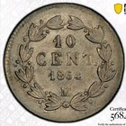 Mexico 1864 M 10 Centavos Pcgs Ms62 Maximiliano