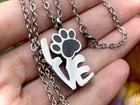 Pet Cremation Necklace Urn Love Paw Print Holds Ash Dog Cat Ash Ladies Men Gift