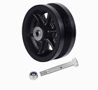 Globalcaster 4 6  V Groove Wheel Cast Iron Gate Wheel With Capacity 800 1000lb