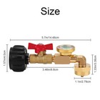 Propane Refill Adapter W on-off Valve And Gauge Fill 1lb Bottle From 1-20lb Tank