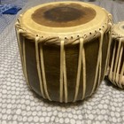 Indian Musical Instrument Steel Tabla Set Wood Dayan