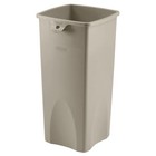 Rubbermaid Commercial Fg356988beig Untouchable r  23 Gal Square Heavy Duty