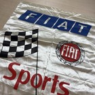 Vintage Fiat Racing Flag Banner Italian Sports Car Italy 124 Spider