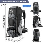 90l Waterproof Outdoor Mountaineering Backpack For Camping Hiking Cycling Travel