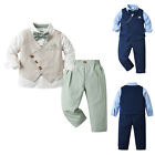 Baby Boys Vest pants Comfortable Set Banquet Gentleman Suit Party Wedding Tops