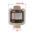 K24 Turbine Digital Diesel Fuel Flow Meter Tester For Chemicals Liquid Water U4-