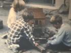 Boys Building A Maze For Pet Rats Super 8mm Film Home Movie Reel