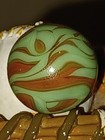  63  Tri-color Wet Mint Cac Flame swirl Christensen Agate Company Marble  Elite 