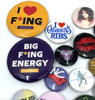 23 Vintage Humor   Slogan Pinback Buttons Lot Disney Desert Storm 90   s Campaign