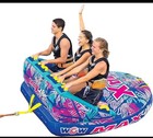 Wow Sports Max  Vibes Towable 1-3 Person Tube Float For Boating With 3k Rope