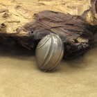 Vintage 800 Silver Peach Shape Trinket Box With Natural Patina