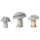 Jim Shore Heartwood Creek Mushroom Figurines  Set Of 3 6014430