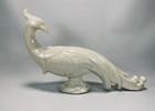 Vtg Iridescent Rainbow Peacock Pheasant Bird Figurine Mid Century Modern