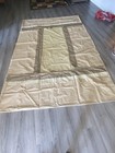 Vented Rectangle Outside Cover Beige Polyester Drawstring 10 Ft X 6 Ft 25 In