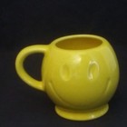 Vintage 1970 s Yellow Smiley Face Ceramic Round Coffee Cup Mug 13oz Euc