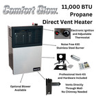 Comfort Glow Direct Vent Propane Heater  11 000 Btu  Wall Mount  375 Sq Ft-dvp11