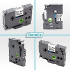 6pk Label Maker Tape 12mm Laminated Fit For Brother P-touch Tz Tze-231 Pt-d210