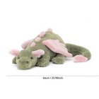 Malachy Dragon Jellycattoy  Nwt New Green Pink Large Plush