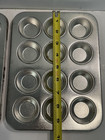 X3 Fox Run Stainless Steel Muffin   Cupcake Pans  12  1 75 w Trays 9 5 x7 