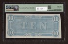1864  10 T-68 Confederate States Of America Note - Pmg 63 Epq