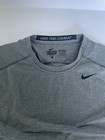 Nike Pro Combat Shirt Mens Large Grey Compression Dri Fit Fitted Long Sleeve