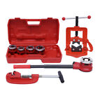 Pipe Threader Ratchet Type  5 Dies Set 1 2  Up To 2  Pipe Cutter Threading Tool