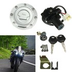 Set Universal Modified Motorcycle Fuel Gas Cap Ignition Switch Seat Lock Key Kit