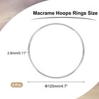 5 Pcs Dream Catcher Rings 4 7 Inch Macrame Hoops Rings silver
