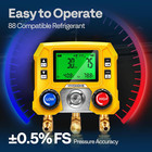 Digital Hvac Manifold Gauge Set With R134a R1234yf Quick Couplers   Refrigeratio