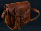 New Women Vintage Brown Leather Messenger Cross Body Bag Handmade Purse