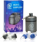 High Fidelity Concert Ear Plugs  23db  2 Pairs With Case  Blue