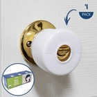 Childproof Door Knob Covers Easy Install Reusable White 4 Pack