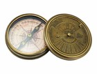 3  Poem Pocket Compass Antique Brass 100 Yrs Calendar  1957-2056 