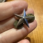 Rare  Us Army Brigadier General Rank Silver Insignia Pin W brass Backings