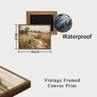 Framed Canvas Wall Art vintage Decor landscape Nature Country Wildflower Pain   