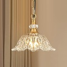 Vintage Chandeliers Light Fixtures With Crystal Glass Shades matte Antique 