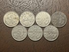 Lot Of 7 1922 1923 1928 1929 1930 1931 And 1932 Canada 5 Cent Coins